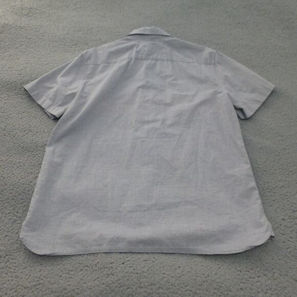 Lacoste Shirt Mens Large FR 42 Slim Fit Button Up Gray Croc Logo Striped Preppy - Picture 2 of 11